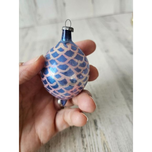 Unique vintage reflector ball mini ornament mermaid Xmas tree - Picture 5 of 10